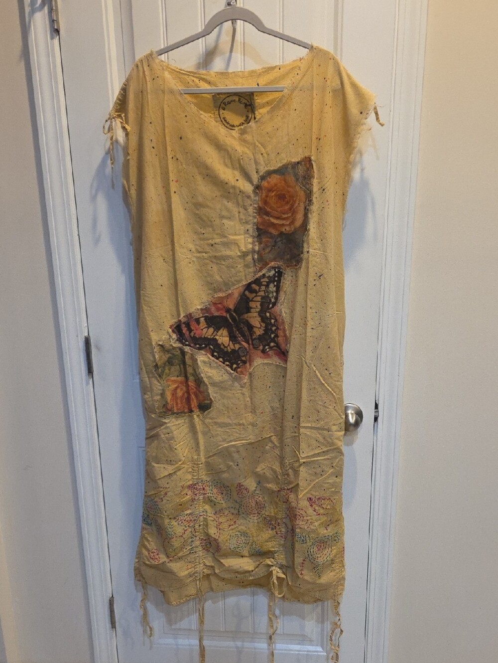 Yellow Floral & Moonglow Butterfly Boho Maxi Dress